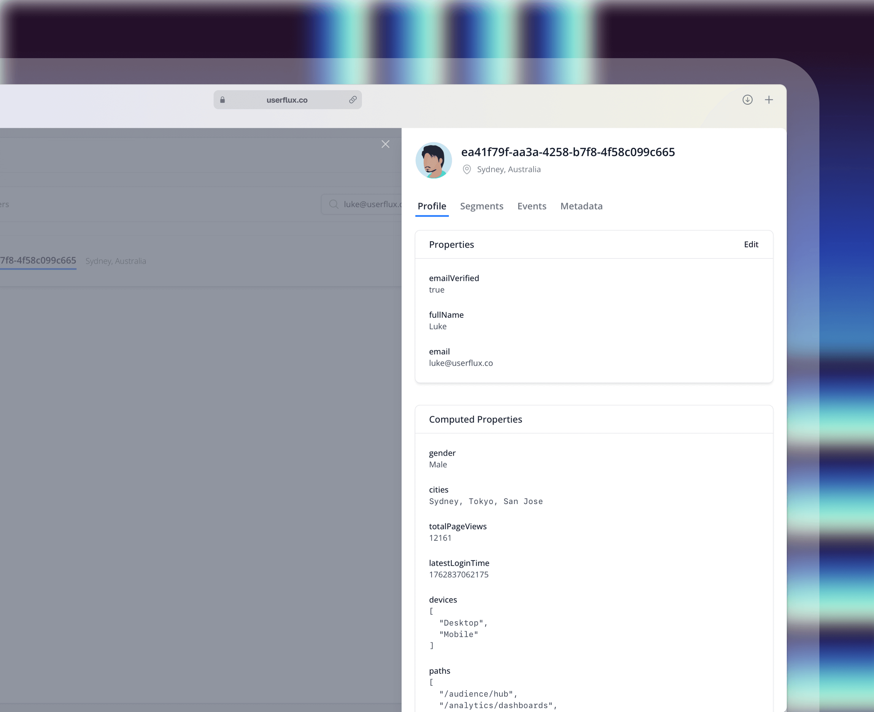 Audience hub showing customer data and powerful no-code tools
